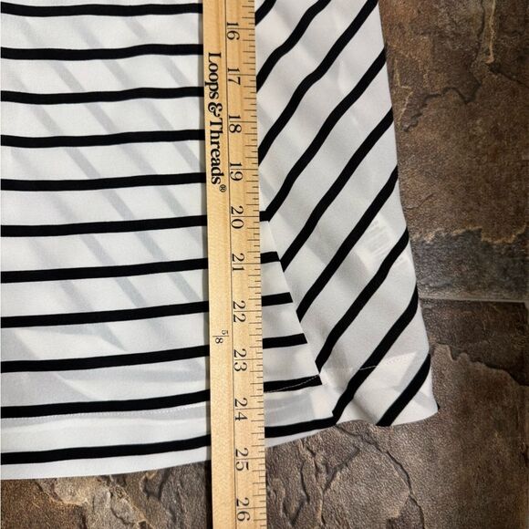 Chic Paris by Jacob Striped Sleeveless Blouse Black White Petite Small - Picture 11 of 11